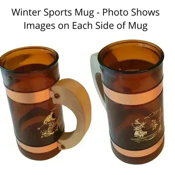 Siesta Ware Amber & Copper Theme Mugs Set of Four - Picture 2 of 10